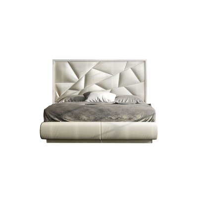 Tufted Solid Wood and Upholstered Standard Bed -  Orren Ellis, 7AABF74235DF44DEAA9F0B3211A3D622