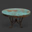 72" Round Oxidized Copper Dining Table | Hand-Forged Wrought Iron Base |