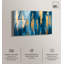 Art mural bleu foncé texturé bleu foncé avec Golden Touch II par Art Remedy, prêt à être accroché-1271907348
