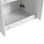 Meuble-lavabo de 36 po avec lavabo en résine, 2 portes à fermeture douce et 1 armoire latérale, conception à fixation flottante, blanc brillant, contreplaqué