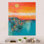 Minimalisme, coucher de soleil bleu et orange, «Embrace II» - art mural en métal minimalisme