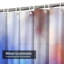 Rideau de douche coloré abstrait rouge et bleu avec 12 crochets-556690587