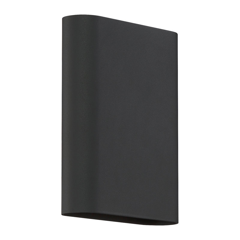 Applique murale encastrée en aluminium Jamai, Noir / givré