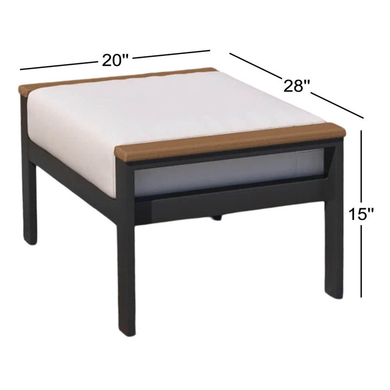 Outdoor Ottoman With Sunbrella Cushion
