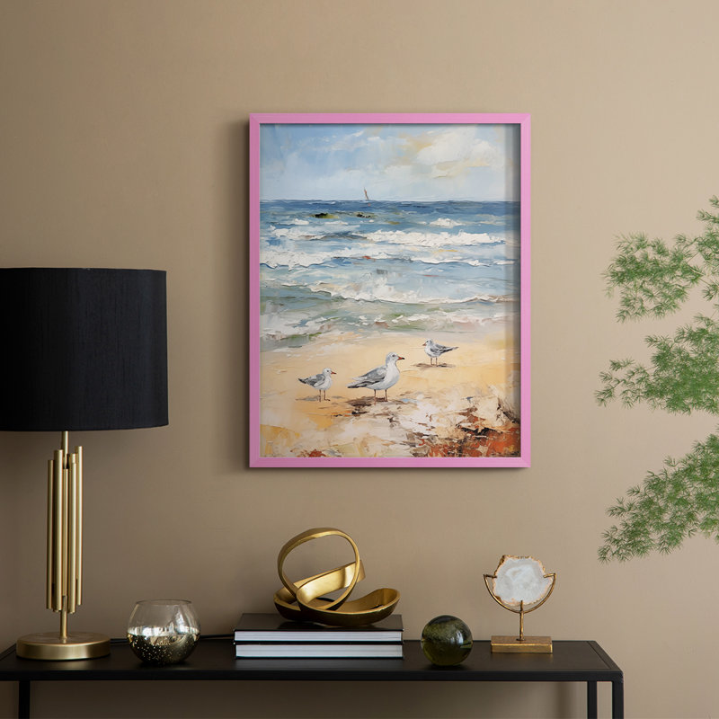 NAUTICAL Series CDL XXVI, reproduction encadrée - bois massif, H 30 po x l 24 po, Rose