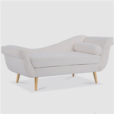 Chaise longue avec accoudoirs à volutes