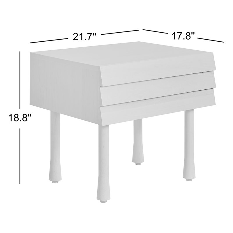 Lap 21.7'' W Solid Wood Nightstand, Black on Ash / Black