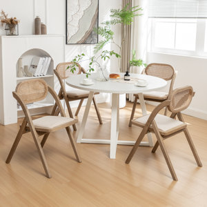 Efstathios Solid Wood Windsor Back Folding Side Chair Dining Chair (Incomplete) (Set Of 2 Chair )