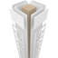 Colonne carrée classique en Magnolia avec capitonnage et base standard Craftsman-71059559