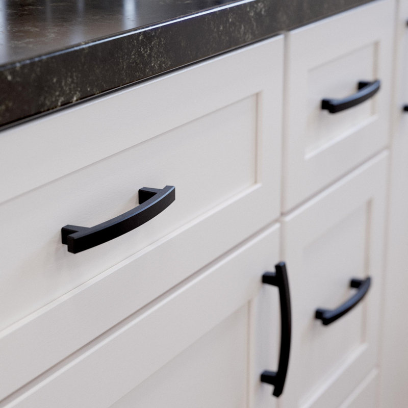 Matte Black Brass 5-Piece Cabinet Bar Pull Set