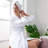 Waffle Gender Neutral Mid-Calf Bathrobe with Pockets