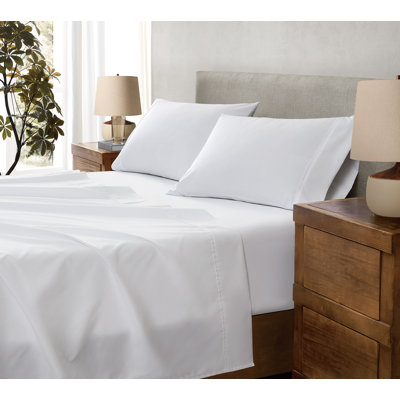 Ensemble de draps en microfibre Sleep Advantage® alimenté par Nanobionic® en blanc