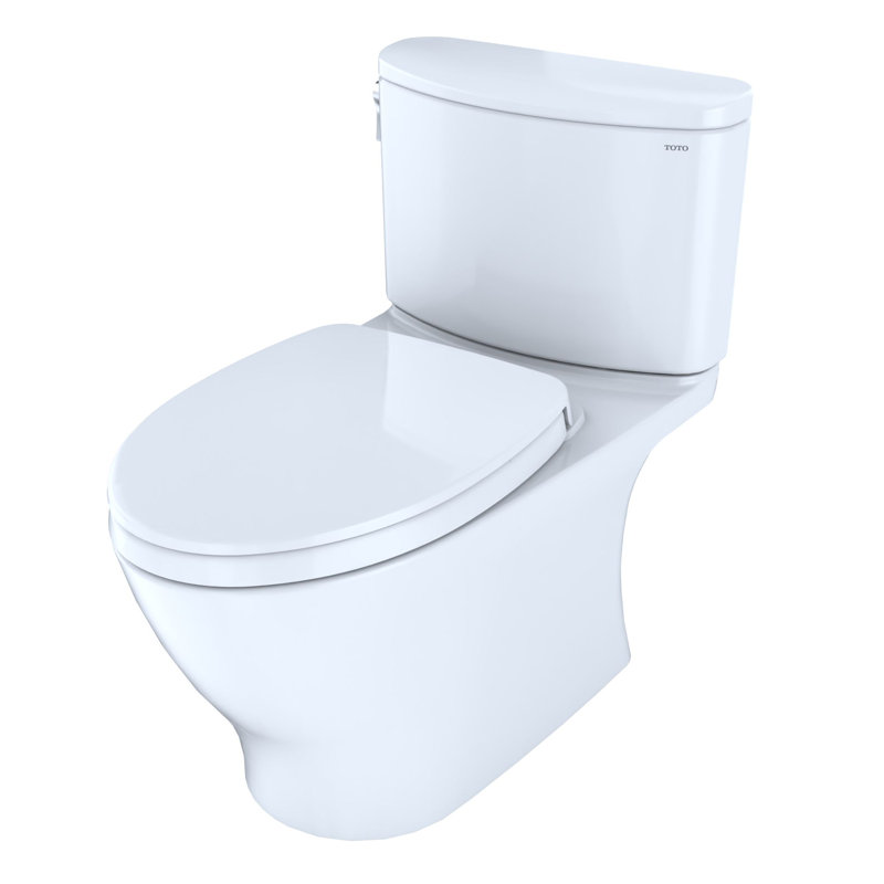 Aquia® IV Dual-Flush Elongated Two-Piece Toilet (Seat Included), Cotton, Left