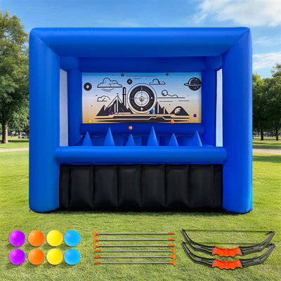 Jeu de tir gonflable avec tir à la balle et tir à l'arc