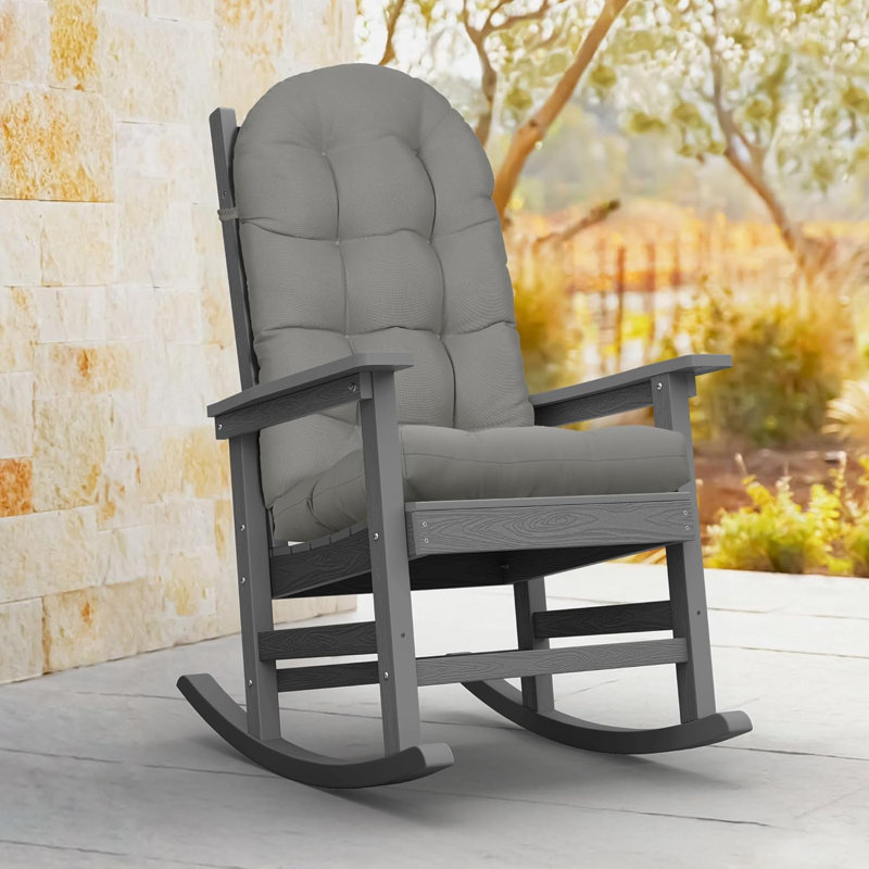 Adirondack Cushion Red Barrel Studio® 1 - Piece Outdoor Seat/Back Cushion, White