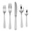Fortessa Caviar 18/10 Stainless Steel 20 Piece Flatware Set (Service for 4), Silver