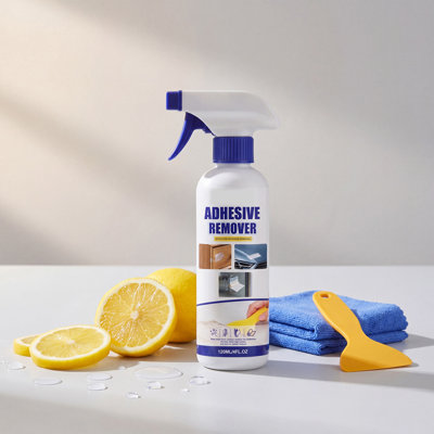 adhesive remover 120ml Sticker And Tape  Remover With Scraper And Cloth  Safe For Multiple Surfaces All Purpose Adhesive Cleaner For Labels Decals And  Residues