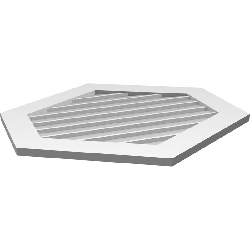Ventilé vertical à pignon vertical 7/12 po, H 1 po x l 32 po x L 32 po