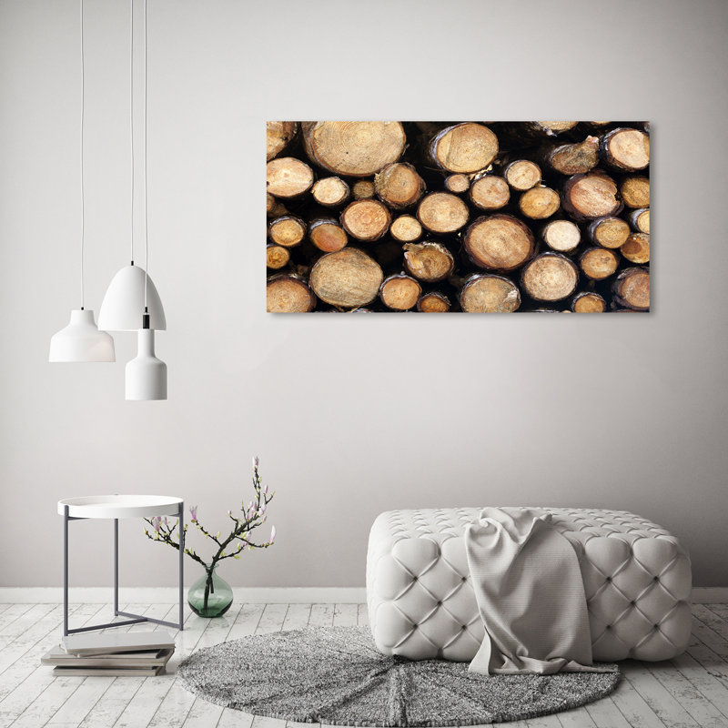 Logs Of Wood - Wrapped Canvas Print