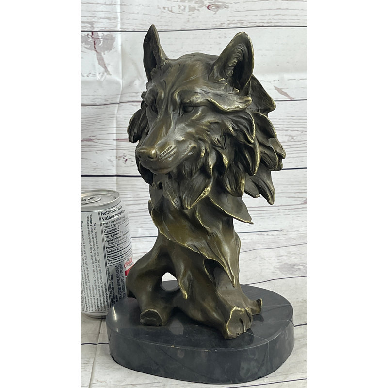 Buste de tête de loup Malagrida