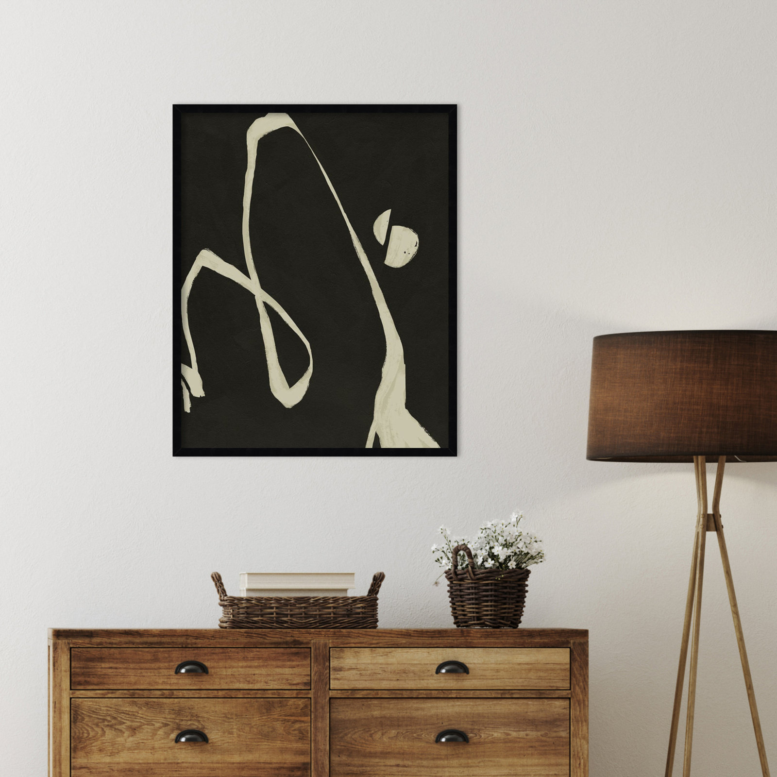 Neutral Spring II Print by Jacob Green, Black, 33" H x 27" W x 1" D