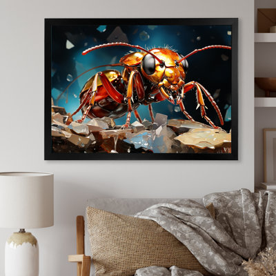 Art Deco Forager Gold Ant I sur impression sur toile