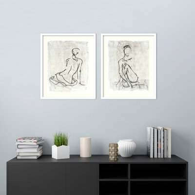 Embellished Contour  - set of 2  by Ethan Harper Framed Wall Art Prints