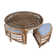 Table basse en rotin avec bancs Raffles