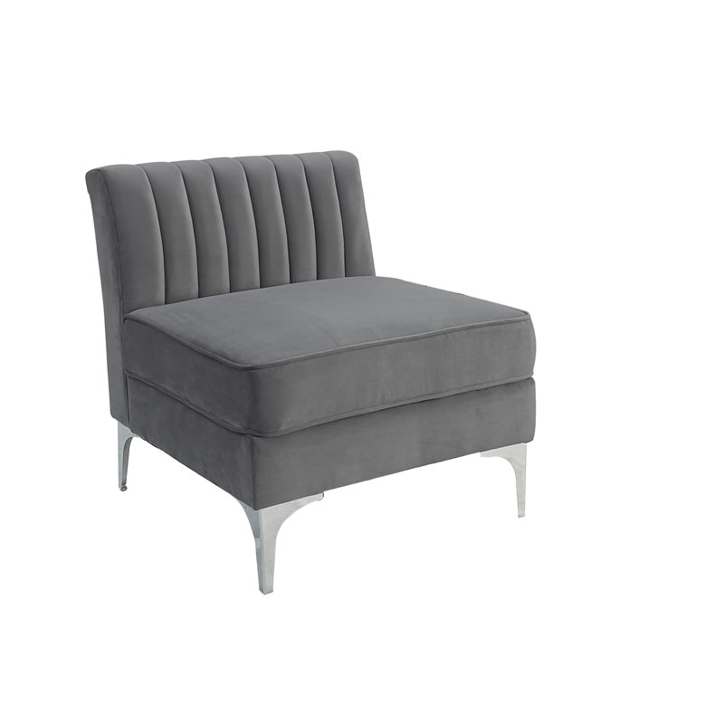 Anneheide Velvet Slipper Chair