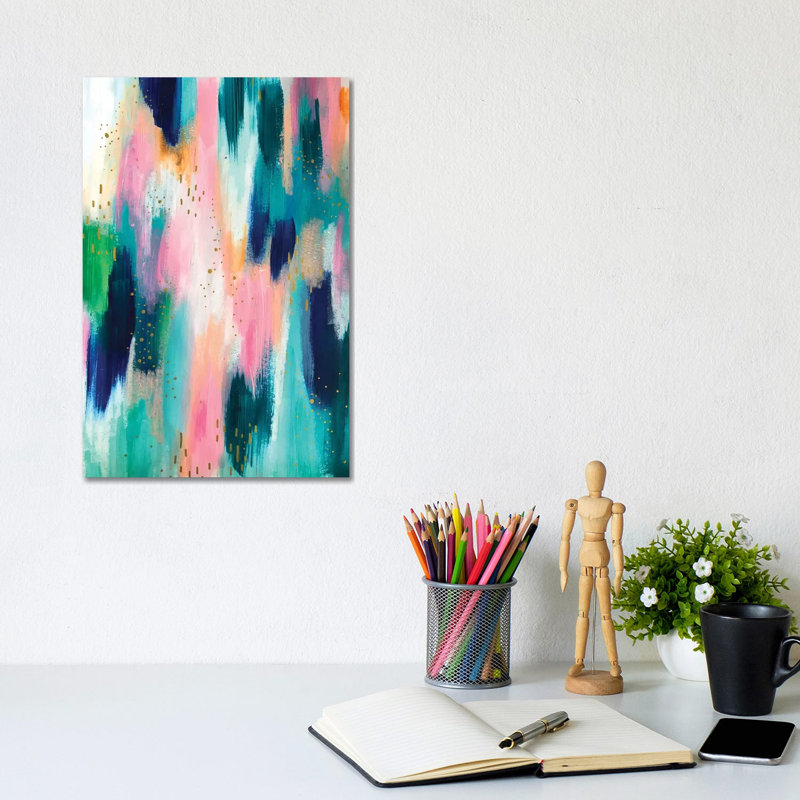 No. 44 par EttaVee-impression d’art graphique, Pas de tapis, Toile tendue, H 12 po x l 8 po x P 0,75 po