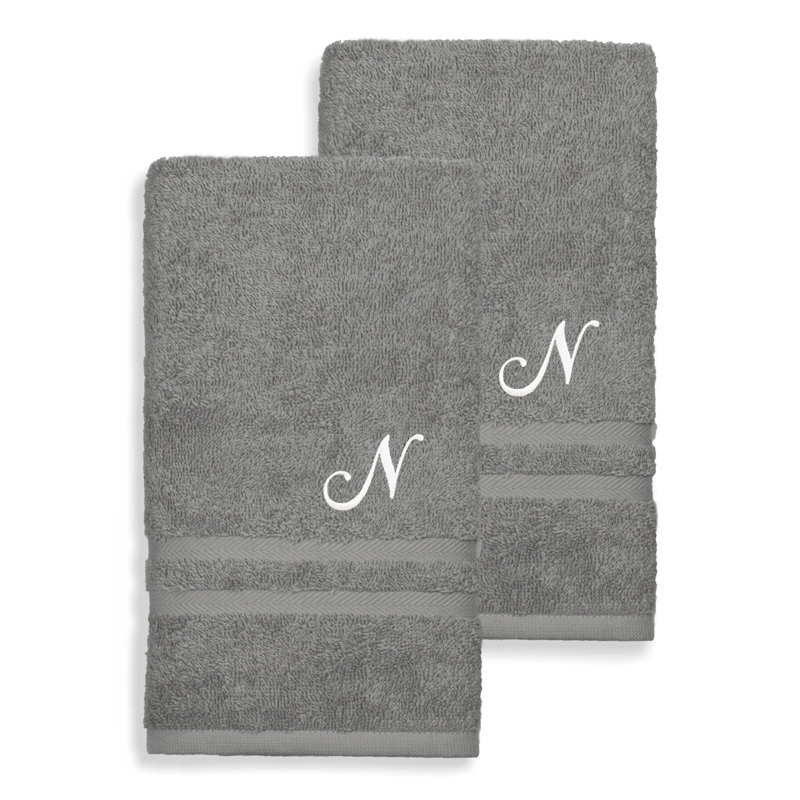 Denzi 100% Cotton Hand Towel, N, Dark Grey