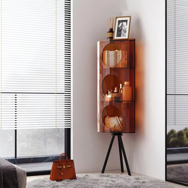Meghans, Brun ambré, (4 tablettes) H 60,24 po x l 12,6 po x P 12,6 po