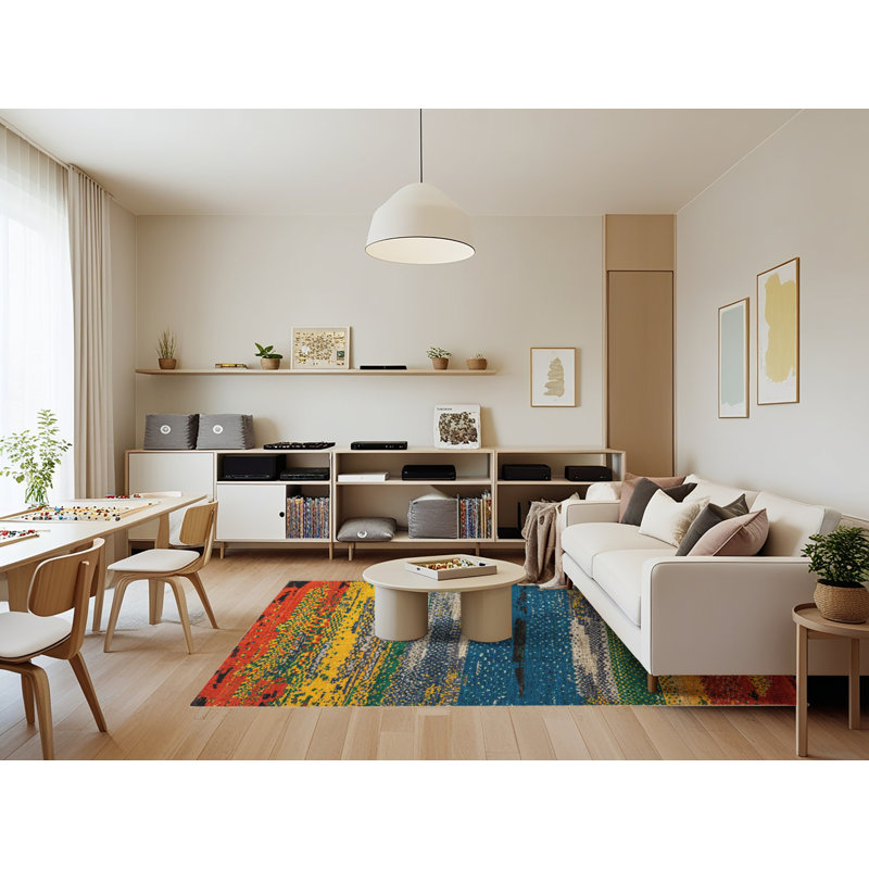 Monyca Abstract Indoor Rug, Rectangle 7' x 9'