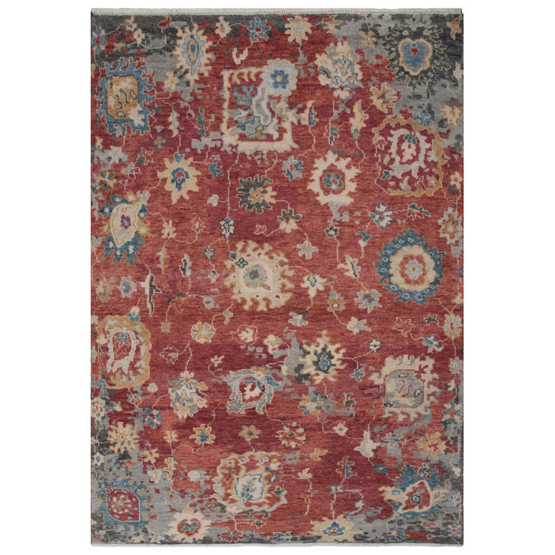 Tapis 100% laine nouée à la main, Rectangulaire 2 pi x 3 pi