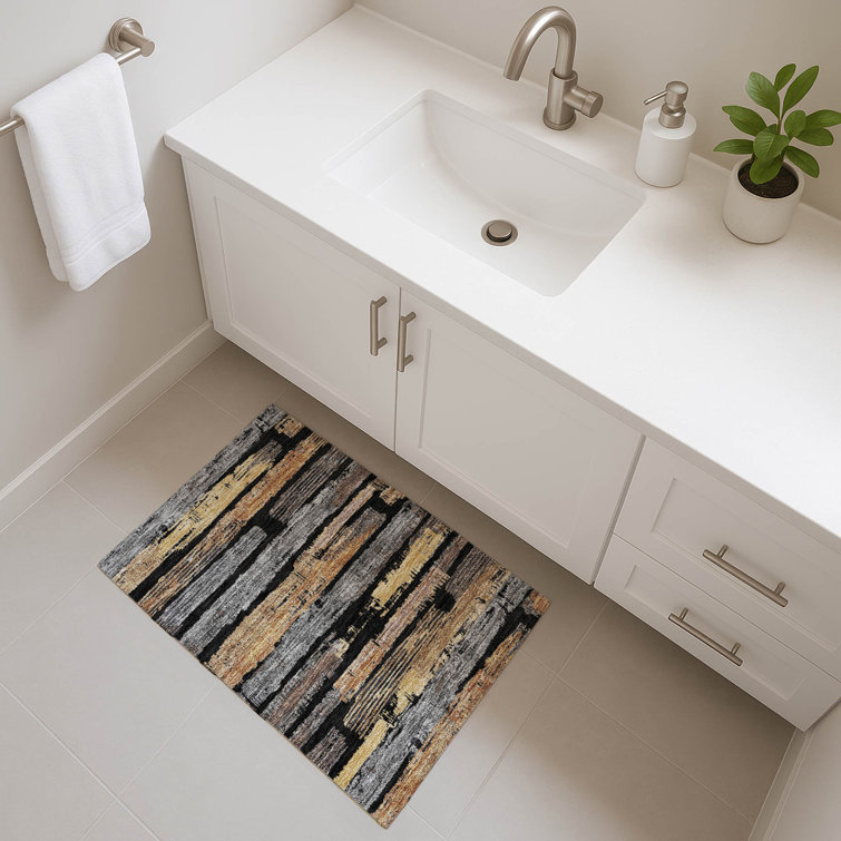 Premium Machine Washable Slesnick AMF1665 Stripes Rug