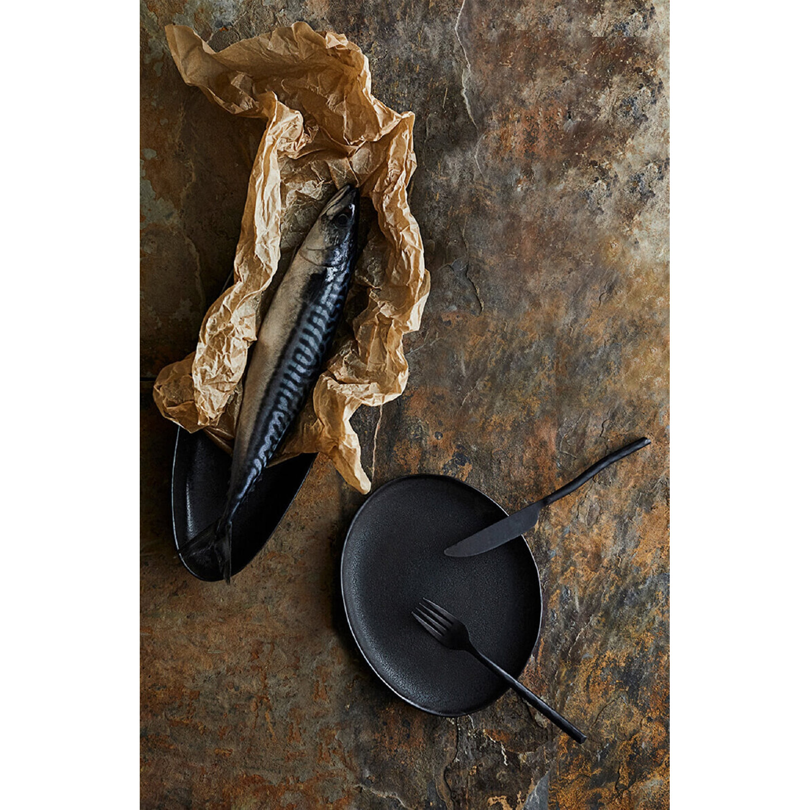 Alyson Ceramic / Porcelain Tray - Set of 1, Coffee