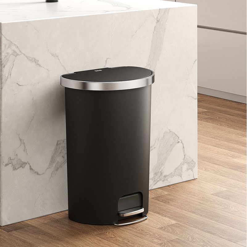 Poubelle de cuisine semi-ronde en plastique 55L / 14,5 gallons Hana