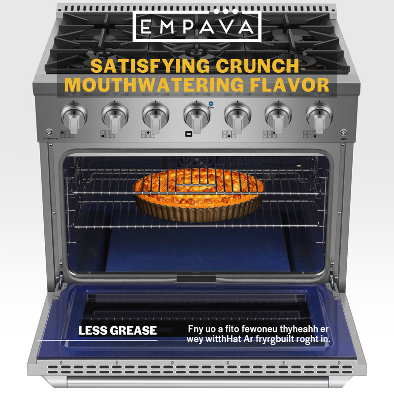 Empava 36" 5.2 Cubic Feet Slide-In Range