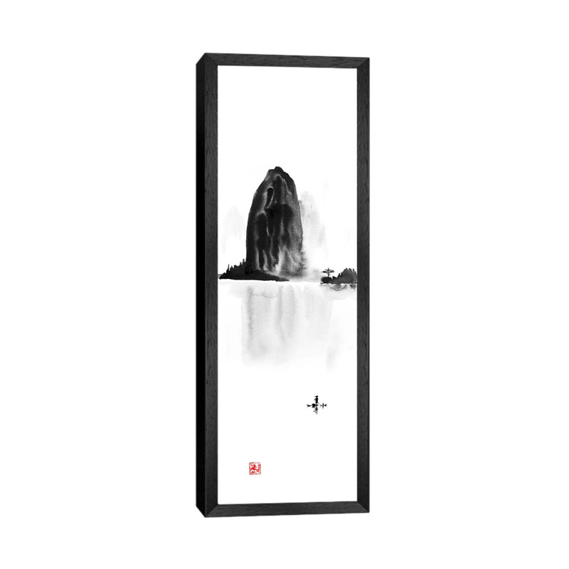 Ile by Péchane - Panoramic Print on Canvas, 121.92 cm H x 40.64 cm W, Black Framed