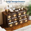 Commode 6/7 tiroirs Boho, commode en bois avec façade décorative et boutons en cristal pour la chambre à coucher-1417553182