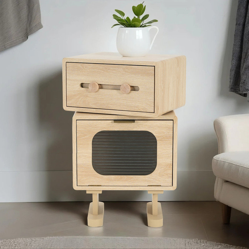 Modern Rotating Robot Cabinet Side Table