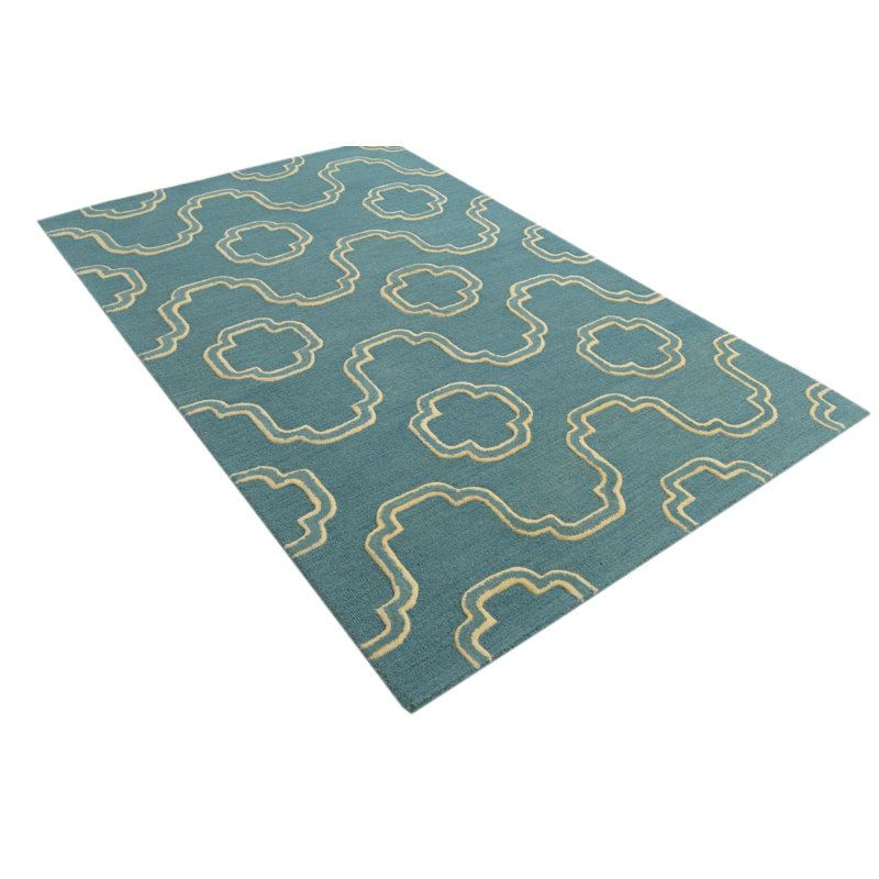 Tapis bleu sarcelle 5 x 8