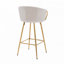 Tabourets de bar, avec repose-pieds chromé et base en velours + tabouret de bar simple Golden Leg-1861141136-1861141138