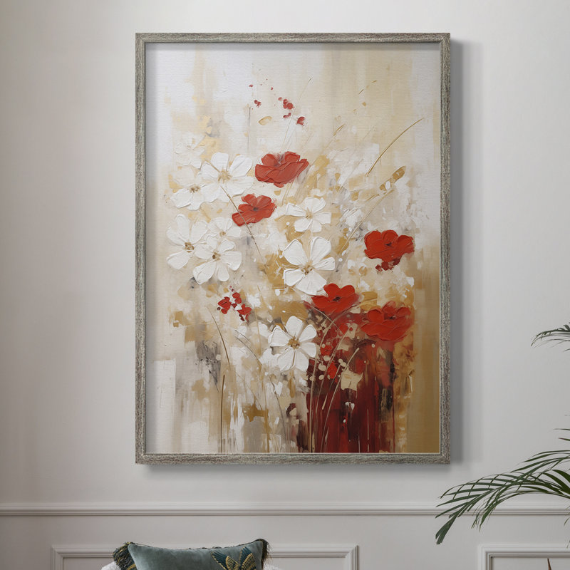Reproduction encadrée FLORAL Series CECXLIX - bois massif, H 11 po x l 9 po