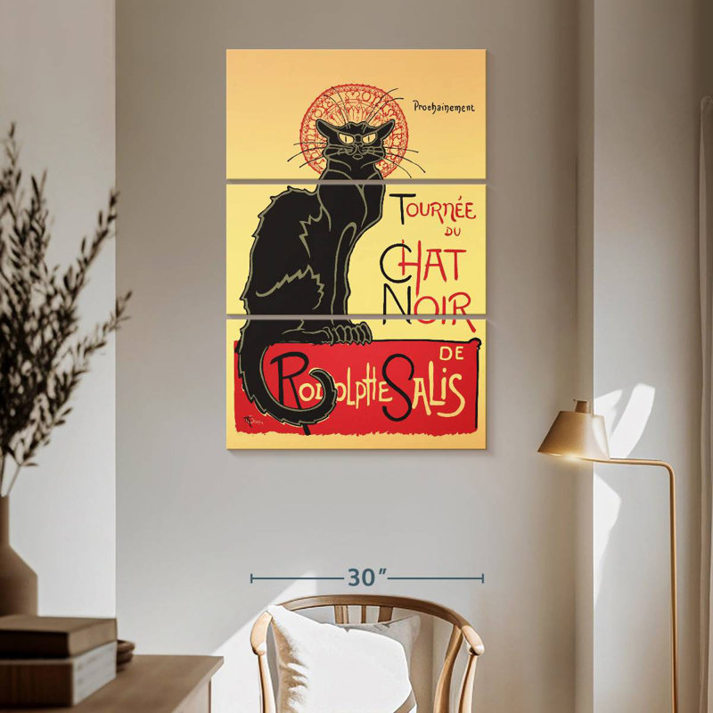 Chat noir Tergel, H 65 po x l 42 po