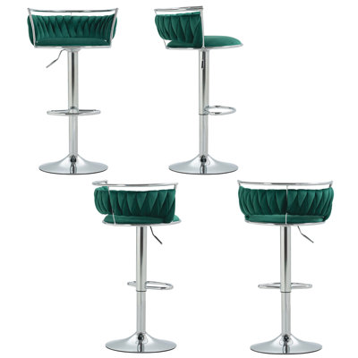 Christal Swivel Upholstered Adjustable Height Counter Stool