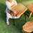 Natural Cedar Wood Live Edge Patio Side Table - Small Rustic Outdoor End Table