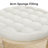 32.1'' W Round Upholstered Ottoman with Lower Storage Shelf and Tray-Friendly Top