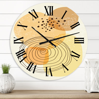 Minimal Elementary Organic and Geometric Compostions XXXV - Modern wall clock