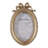 Stylish Oval Photo Frame With Bow Top Detailing - Decorative Frame For Wall Decor Accent - Display Frame For Entryway And Living Room - 8", Gold
